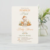 Invitation Baby Shower à la Patch de Citrouilles (Debout devant)