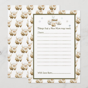 Invitation Baby shower à la vache arctique d'hiver