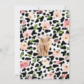 Invitation Baby shower à la vache Girl Highland (Dos)