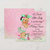 Invitation Baby Shower à l'aquarelle Pastèque (Devant / Derrière)
