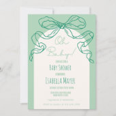 Invitation Baby shower à mâchoires à mâchoires dessinées de t (Devant)