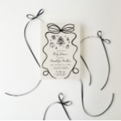 Invitation Baby shower à main fantaisiste