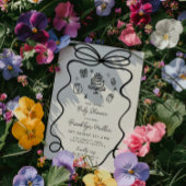 Invitation Baby shower à main fantaisiste