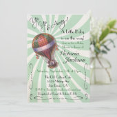 Invitation Baby shower à montgolfière (Debout devant)