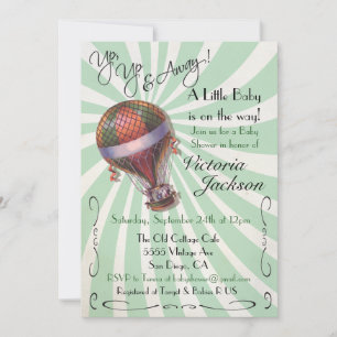 Invitation Baby shower à montgolfière