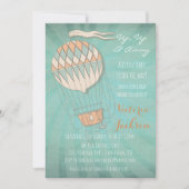 Invitation Baby shower à montgolfière (Devant)