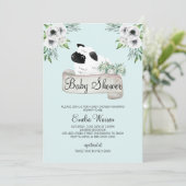 Invitation Baby shower à mouton Floral (Debout devant)