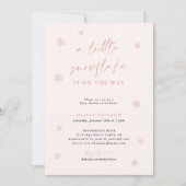 Invitation Baby shower à neige | Boho Winter Wonderland (Devant)