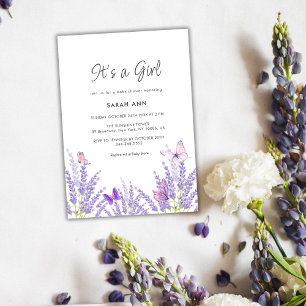 Invitation Baby shower à papillon doux Whimsical