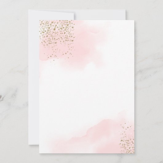 Invitation Baby shower à papillon rose et violet (Dos)