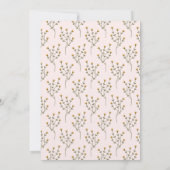 Invitation Baby shower à papillon rose Fleur sauvage (Dos)