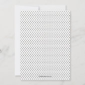 Invitation Baby shower à parapluie noir et blanc Pois (Dos)