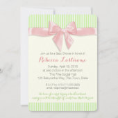 Invitation Baby shower à pointes roses (Devant)