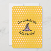 Invitation Baby shower à points orange de la ville de Wicked (Dos)