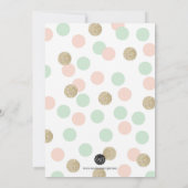 Invitation Baby shower à points polka ~ Neutre selon le sexe (Dos)