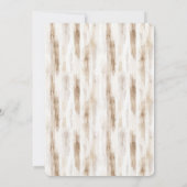 Invitation Baby shower à rayures Brown à la crème chic (Dos)