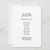 Invitation Baby shower à rose fleuri chic boho (Dos)