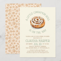 Invitation Baby shower à rouleaux de petite cannel