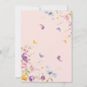 Invitation Baby shower à roulettes printemps fleur sauvage (Dos)