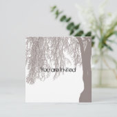 Invitation Baby shower à saule plumant (Debout devant)