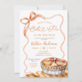 Invitation Baby shower à tarte à croûte orange (Devant)