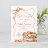 Invitation Baby shower à tarte à croûte orange (Debout devant)