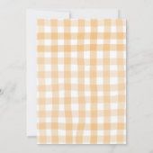 Invitation Baby shower à tarte à croûte orange (Dos)