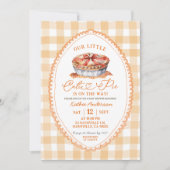 Invitation Baby shower à tarte à la coquette de la boîte d'au (Devant)