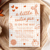 Invitation Baby shower À Tarte À La Petite Cutie Creusé À La 