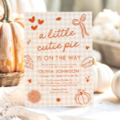 Invitation Baby shower À Tarte À La Petite Cutie Creusé À La 