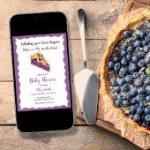 Invitation Baby shower à tarte bleu Aquarelle