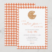 Invitation Baby shower à tarte Citrouille orange (Devant / Derrière)