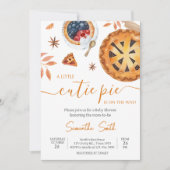 Invitation Baby shower à tarte de Little Cutie automne (Devant)