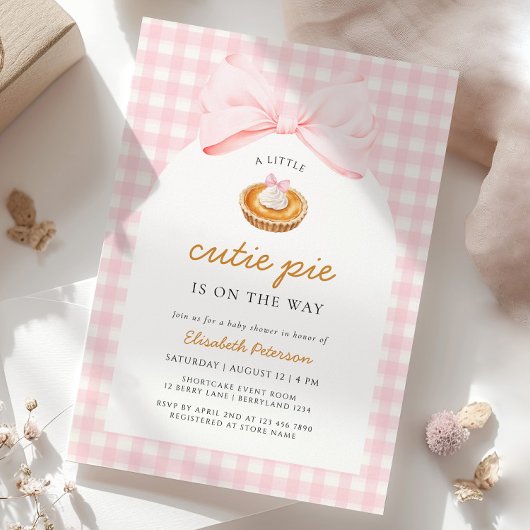 Invitation Baby shower à tarte Little Cutie