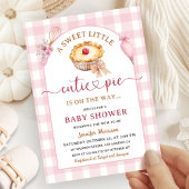 Invitation Baby shower à tarte rose