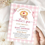Invitation Baby shower à tarte rose