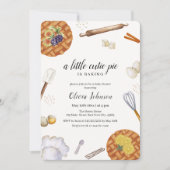 Invitation Baby shower à tarte rustique (Devant)