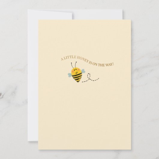 Invitation Baby shower à thème Abeille (Dos)
