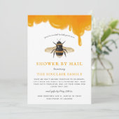 Invitation Baby shower À Thème Abeille Par Courrier (Debout devant)