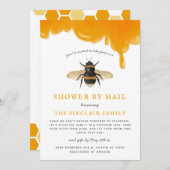 Invitation Baby shower À Thème Abeille Par Courrier (Devant / Derrière)
