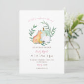 Invitation Baby shower à thème automne (Debout devant)