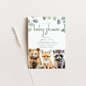 Invitation Baby shower à thème avec animaux