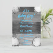 Invitation Baby shower à thème Baby Boy Baseball (Debout devant)