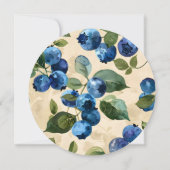 Invitation Baby shower à thème Berry Sweet Blueberry (Dos)