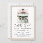 Invitation Baby Shower à thème Café Bébé Paris (Devant)