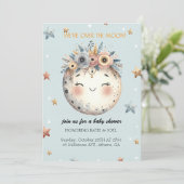 Invitation Baby shower à thème céleste (Debout devant)