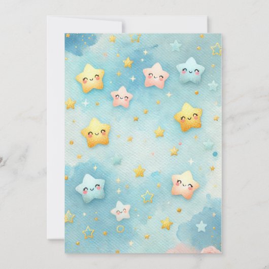 Invitation Baby shower à thème céleste (Dos)