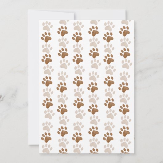 Invitation Baby shower à thème chien chiot modèle (Dos)