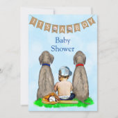 Invitation Baby shower à thème de baseball pour garçon (Devant)