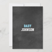 Invitation Baby shower à thème de Chalkboard personnalisé (Dos)